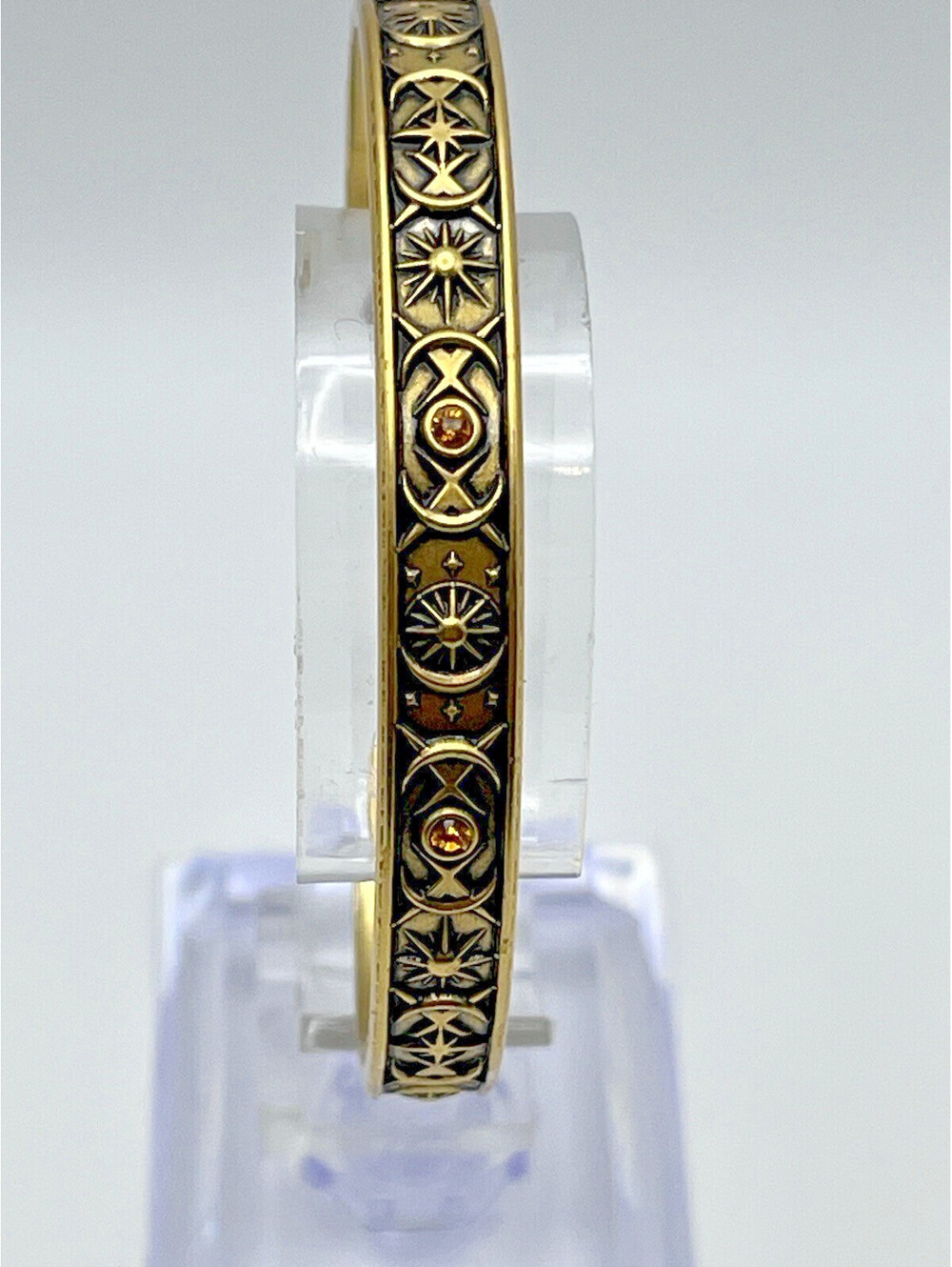Alex and Ani Copper tone Bracelet Cuff 1 pc Cosmic Balance W Swarovski